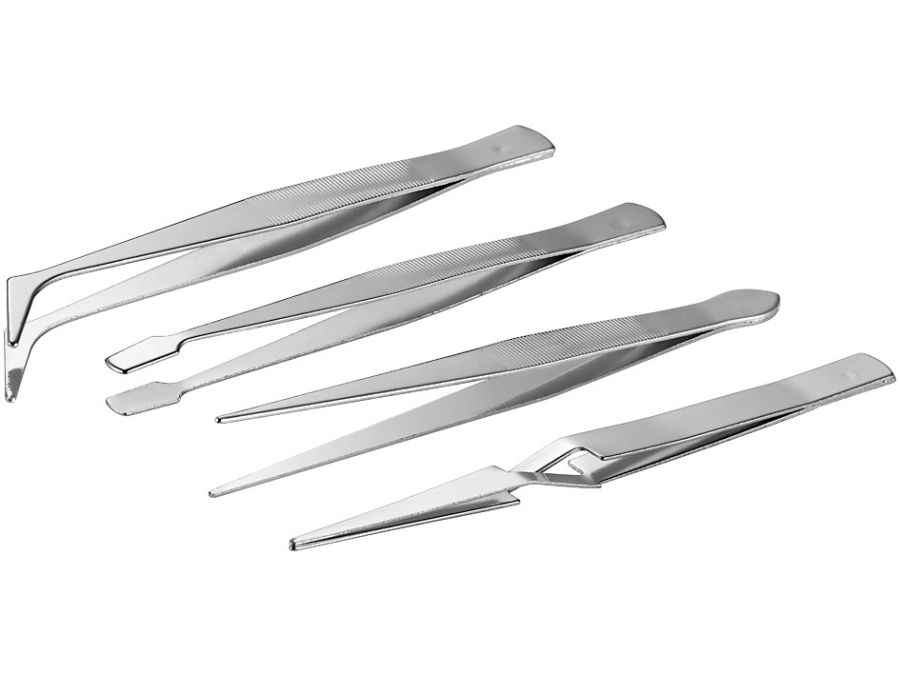 Pincetsæt - Antimagnetisk rustfri stål, 4 stk.
