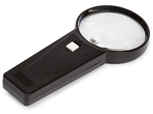 Lup - Forstørrelsesglas m. 4x / 12x dioptri, m. lys