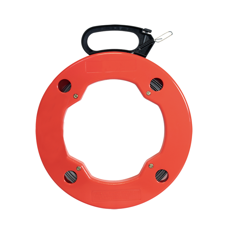 Kabel trækfjeder/søgefjeder - Stål, 30m (rød rulle)