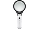 Forstørrelsesglas m. 1,75x / 12,25x dioptri, Ø75/22mm, LED