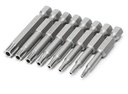 6-punkt TORX (Hexagon) sikkerheds bitsæt - T8-T40 (8 dele)