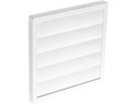 Ventilationsrist m. lukkespjæld - 170x170mm Ø150mm, Hvid