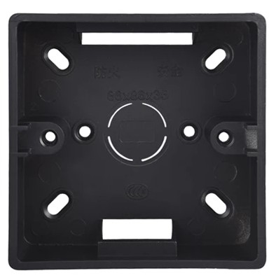 Underlag til 86x86mm vægdåser (int. std.) - Sort