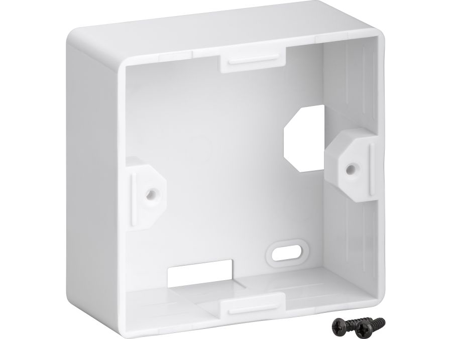 Underlag til 80x80 vægdåser (Tysk std.) - Hvid