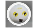 EDB stikkontakt - 240V til indbygning, (Ø43mm)