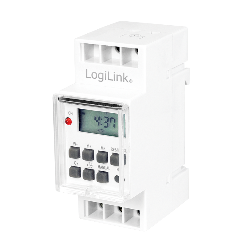 Tænd/slukur - Digital, DIN-skinne, 240V / 16A