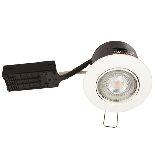 LED spot 5W dæmpbar flimmerfri 2700K 430Lm - Rund, mat hvid