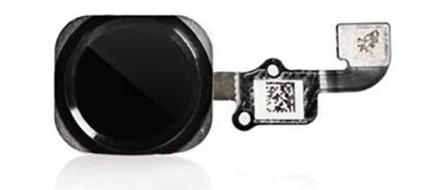 Home knap til iPhone 6 / 6 Plus - Inkl. flexkabel, Sort