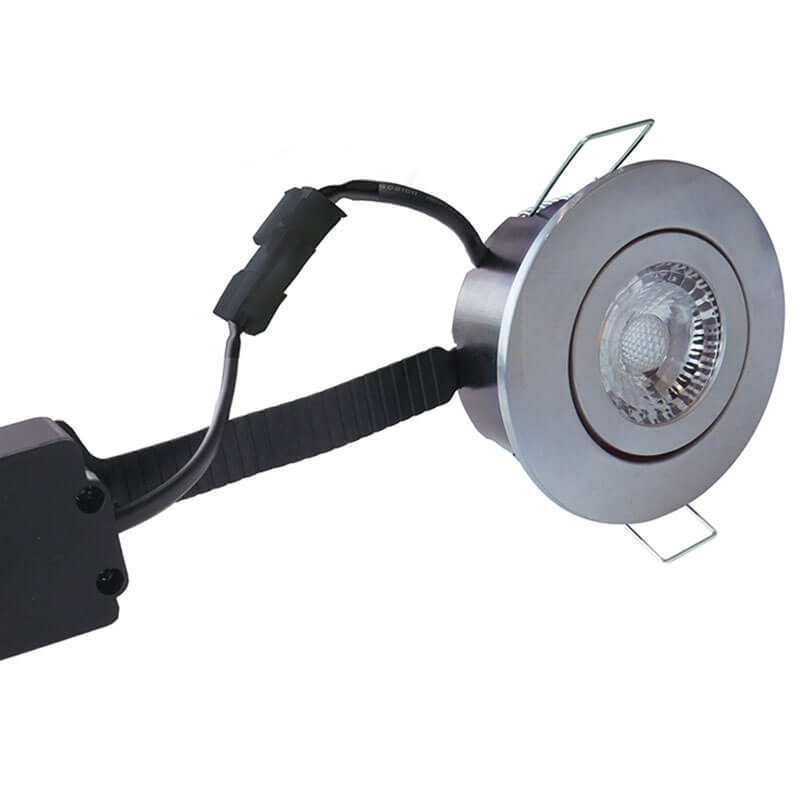 LED spot m. 6W 35° - rund børstet 33mm Type: 3502
