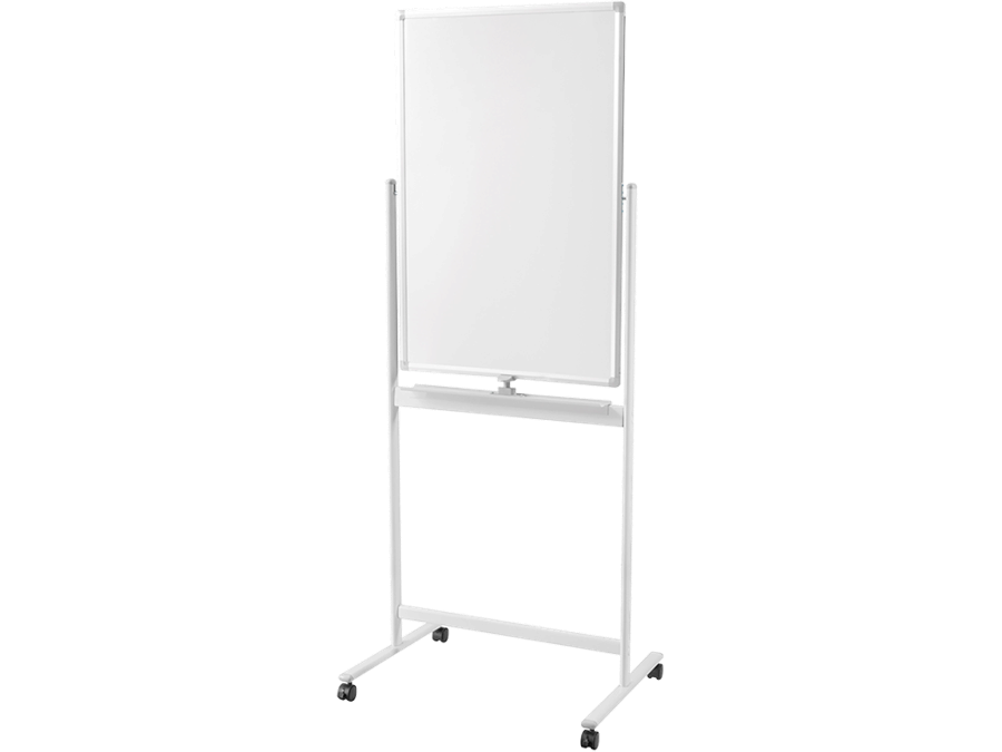 Magnetisk whiteboard - 2-sidet, alu.ramme, hjul (60 x 90cm)