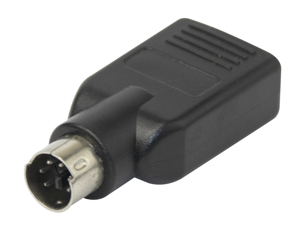 USB 2.0 adapter - A hun til PS/2 han, Sort (tastatur/mus)