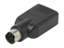 USB 2.0 adapter - A hun til PS/2 han, Sort (tastatur/mus)