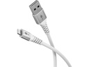USB-A til Lightning Supersoft PD Tekstilkabel, 3A, Hvid (1m)