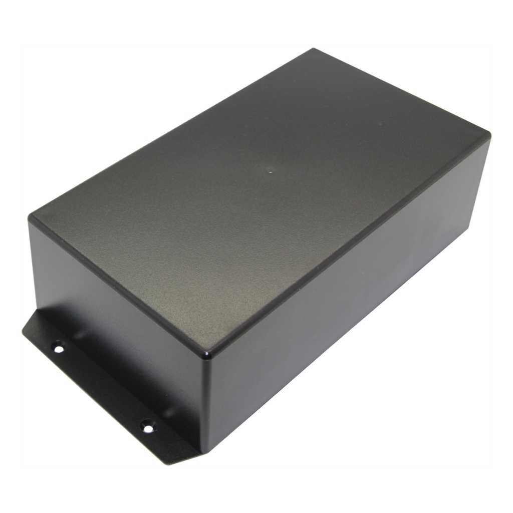G1025BF plastkabinet - Sort m. flanger (113x225x63mm)