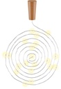 LED lyskæde med prop til flasker - 20 LEDs, 2m (10 stk.)