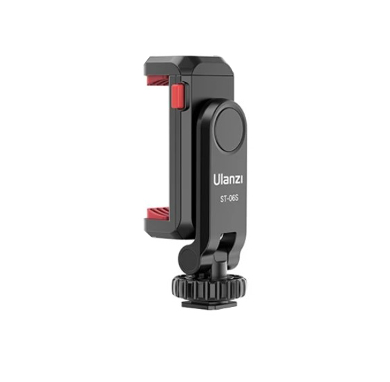 Smartphone holder m. mikrofon-mount, 1/4" tripod-gevind Sort