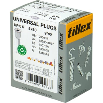 PLUGS UNI UPK5 5X30MM-100 GRÅ