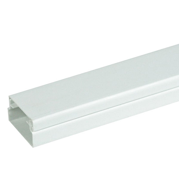 Tehalit kabelkanal komplet m. skillespor LF 40091 2 meter - perlehvid