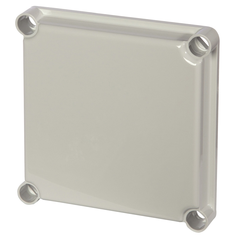 Fibox Grå Låg - 190x190x30 - 4 skruehuller