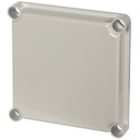 Fibox Grå Låg - 280x280x80 - 4 skruehuller