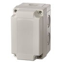 Fibox med gråt låg - 130x80x100 - 4 skruehuller