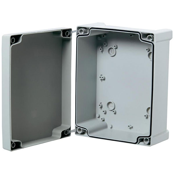 Fibox Tempo - 187x122x90 grå med låg - 4 skruehuller