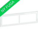 LK Fuga ramme PURE 66 glas 2x2m vandret - hvid
