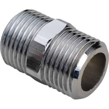1/2" Brystnippel forkromet Messing Afzinkningsfri