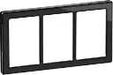 LK Fuga ramme PURE 66 glas 3x1½m - sort