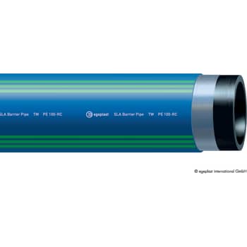 Egeplast 110 mm SLA-rør, PE100 PN16 SDR11 m/alu-kappe, blå, 6 m