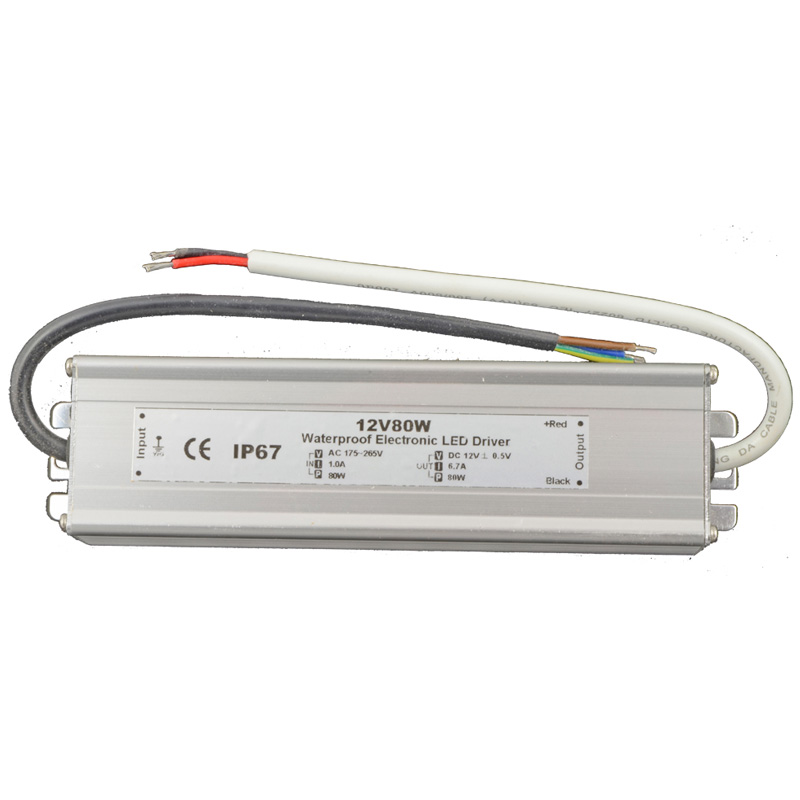 LED transformer 12V DC max 80 Watt