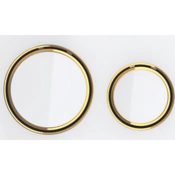 Geberit Sigma 21 betjeningsplade i hvid/messing