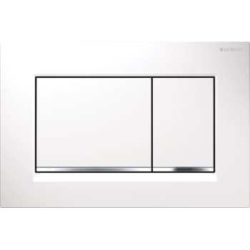 Geberit Sigma 30 betjeningsplade i hvid/krom