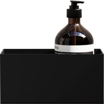 Nichba badeværelseshylde 20 cm sort pulverlakeret