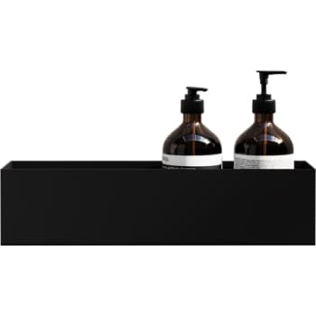 Nichba badeværelseshylde 40 cm sort pulverlakeret