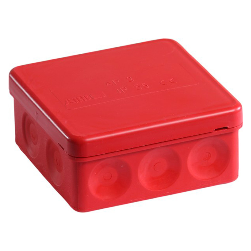 Monteringsdåse AP9 Rød 86x86x39mm