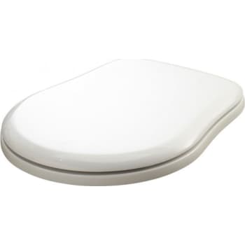 Lavabo Retro toiletsæde med messing beslag, Hvid