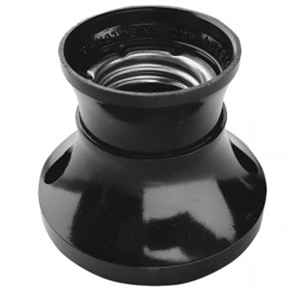 Lige E27 væg/loftfatning max 75W - sort