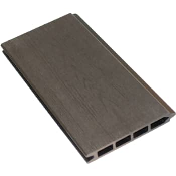 NSH hegnsbræt i trælook, antracitgrå komposit