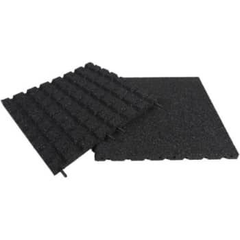 NSH gummiflise 500 x 500 x 30 mm, 1 m maks. faldhøjde, sort