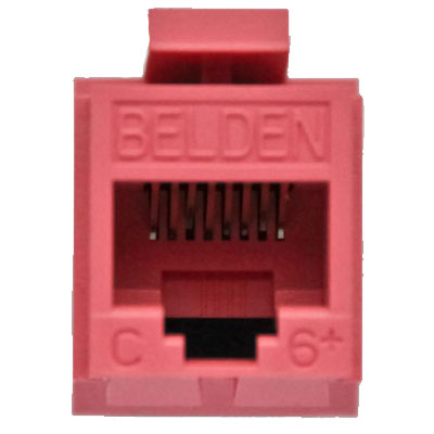 Modular jack K6 utp GF key - rød