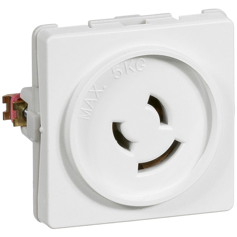 Fuga Lampestikkontakt med jord 50x50 hvid