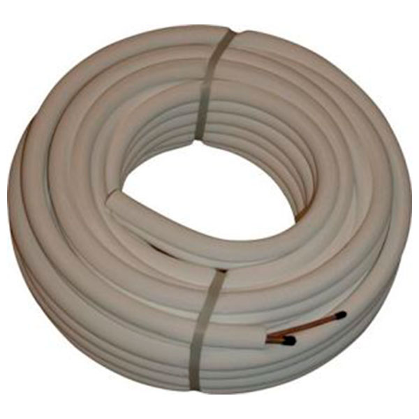 Isolerede dobbeltrør 1/4" - 3/8" - 20 meter