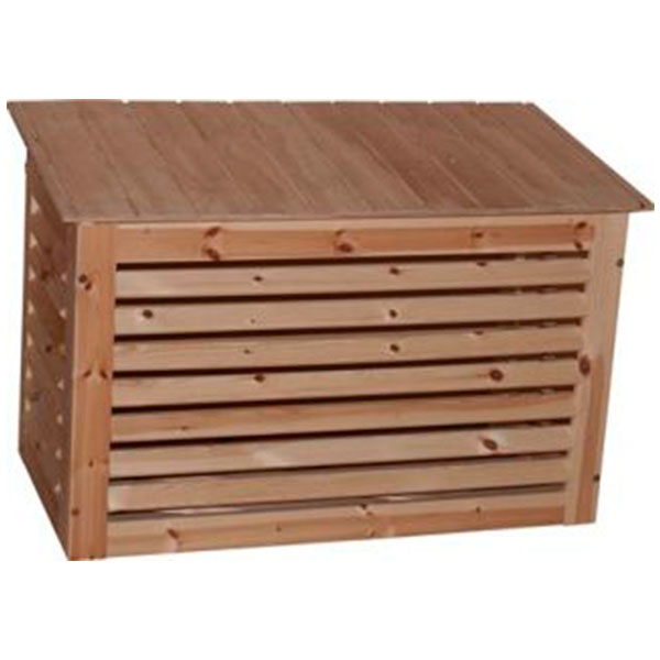 Træskjuler til udedel af Panasonic varmepumpe