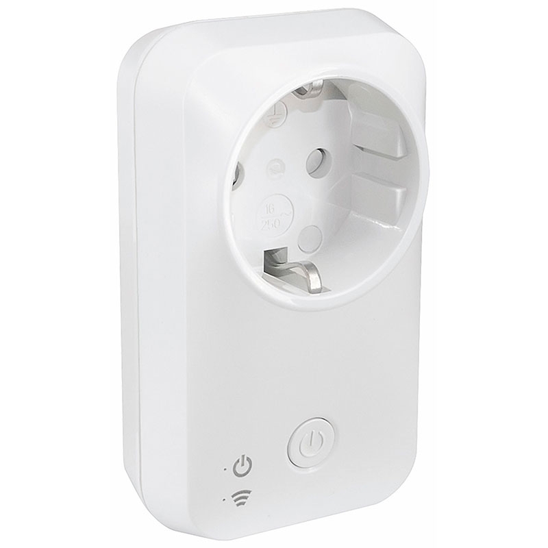 Wi-Fi stikkontakt m. tænd/sluk via smartphone