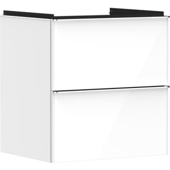 HANSGROHE Xelu Q vaskeskab 580x475x605mm 2skuffer MDF hvid højgl