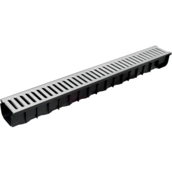 NID 121 x 84,5 x 1000 mm rende med galvaniseret rist, 1,5 t, PP