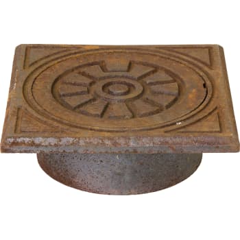 Jemi 200 mm rørbrøndkarm med dæksel, firkantet, 1,5 t, GG