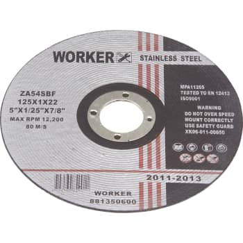 WORKER skæreskive Inox, 1,6 x 125 mm