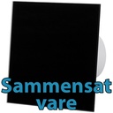 dRim standard ventilator m. kugleleje sort front